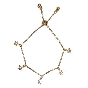 Gen3 Mila Zodiac Gold Tone Charm Bracelet Moon and Stars